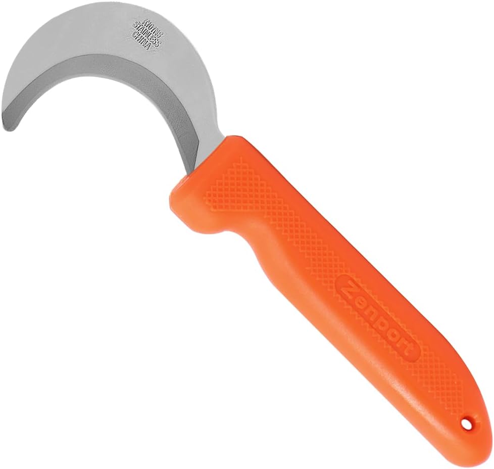K101NS Mini Harvest Knife, Orange, 2.5 Inch Stainless Steel Blade, Orange