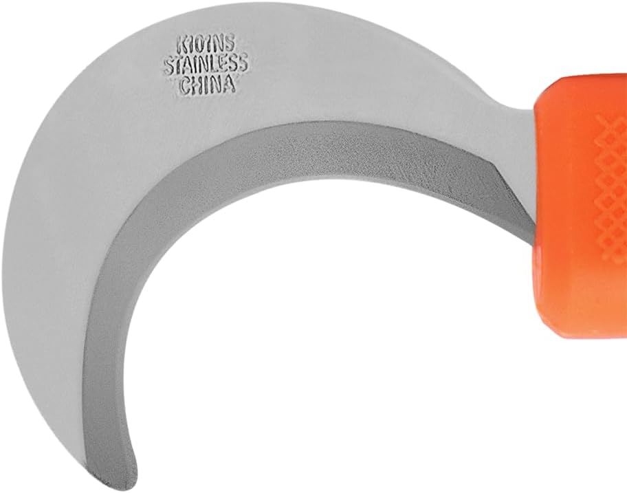K101NS Mini Harvest Knife, Orange, 2.5 Inch Stainless Steel Blade, Orange