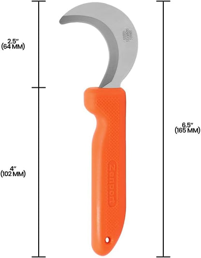 K101NS Mini Harvest Knife, Orange, 2.5 Inch Stainless Steel Blade, Orange