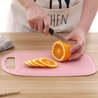 4 Pack Small Cutting Board for Kitchen Wheat Straw Plastic Cute Mini Kids Cutting Boards Fruit Mats