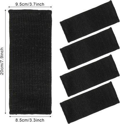 4 Pair Protective Arm Sleeves for Thin Skin Anti-Cut Burn Resistant Cover Forearm Sleeve for Cooking Construction(Black, 11.8 Inch)
