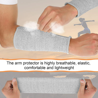 4 Pair Protective Arm Sleeves for Thin Skin Anti-Cut Burn Resistant Cover Forearm Sleeve for Cooking Construction(Black, 11.8 Inch)