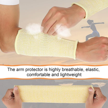 4 Pair Protective Arm Sleeves for Thin Skin Anti-Cut Burn Resistant Cover Forearm Sleeve for Cooking Construction(Black, 11.8 Inch)