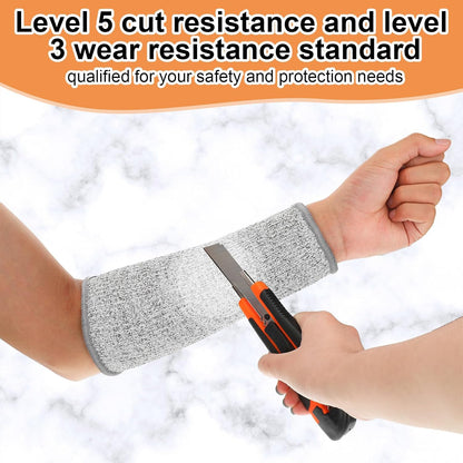 4 Pair Protective Arm Sleeves for Thin Skin Anti-Cut Burn Resistant Cover Forearm Sleeve for Cooking Construction(Black, 11.8 Inch)