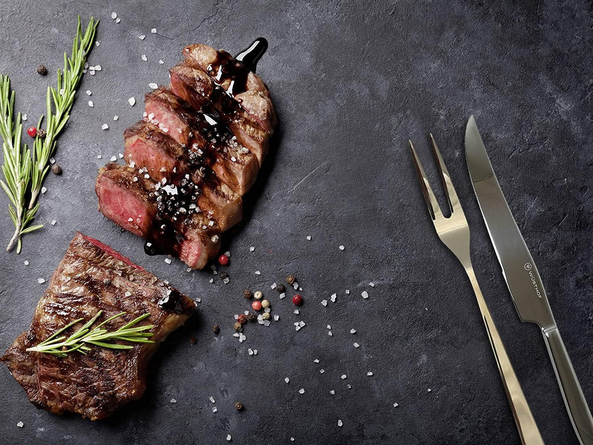 Wüsthof 10-Piece Stainless Steak and Carving Knife Set, Olivewood