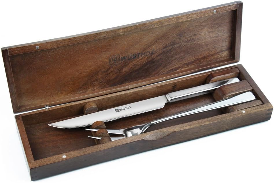 Wüsthof 10-Piece Stainless Steak and Carving Knife Set, Olivewood