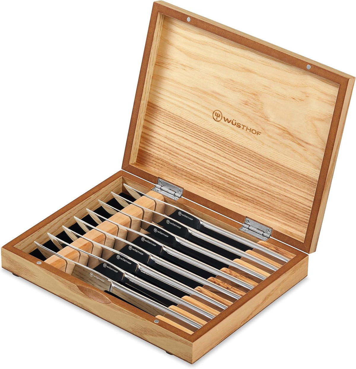 Wüsthof 10-Piece Stainless Steak and Carving Knife Set, Olivewood