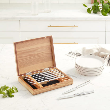 Wüsthof 10-Piece Stainless Steak and Carving Knife Set, Olivewood