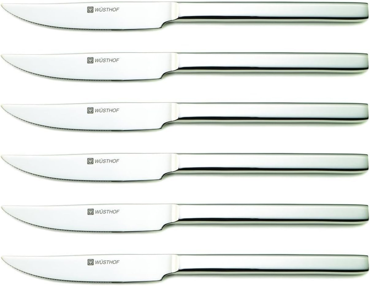 Wüsthof 10-Piece Stainless Steak and Carving Knife Set, Olivewood