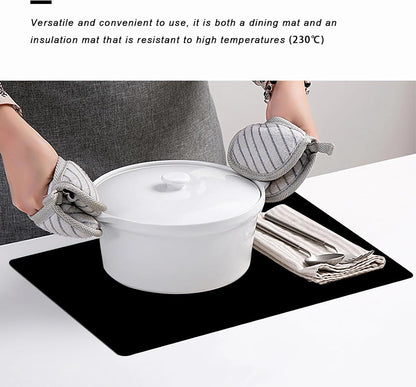 Silicone Placemats, Food-Grade Non-Slip Waterproof, Dining, Countertop Protector, Kitchen Counter Mat, Heat Resistant, Baking mat Dishwasher Safe