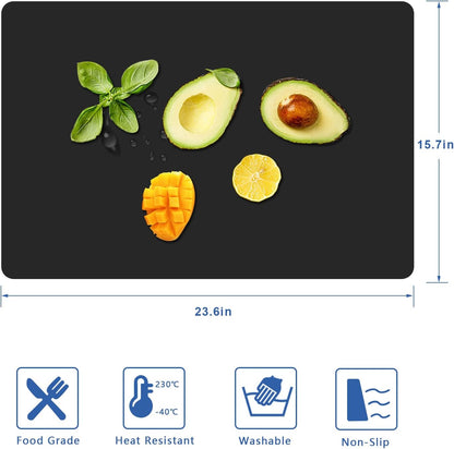 Silicone Placemats, Food-Grade Non-Slip Waterproof, Dining, Countertop Protector, Kitchen Counter Mat, Heat Resistant, Baking mat Dishwasher Safe
