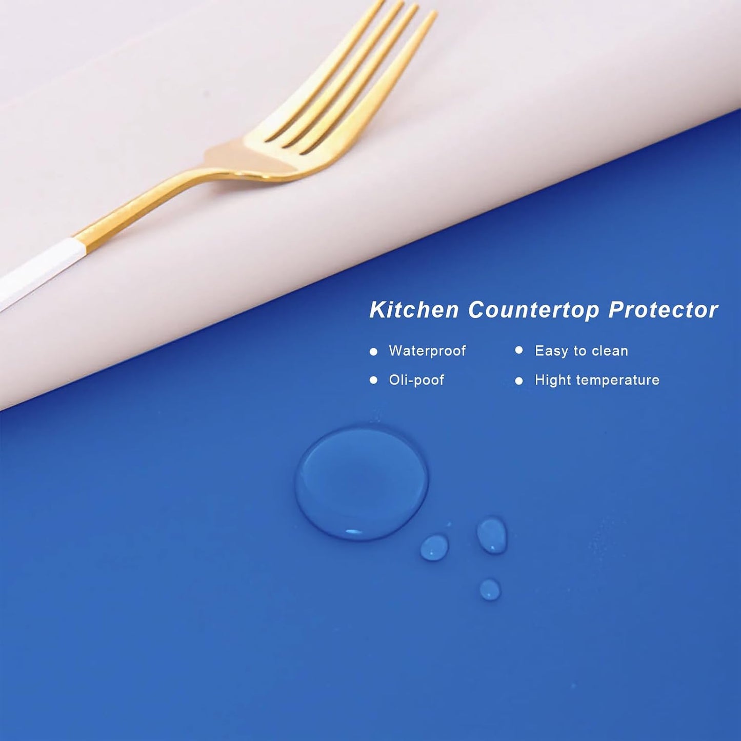 Silicone Placemats, Food-Grade Non-Slip Waterproof, Dining, Countertop Protector, Kitchen Counter Mat, Heat Resistant, Baking mat Dishwasher Safe