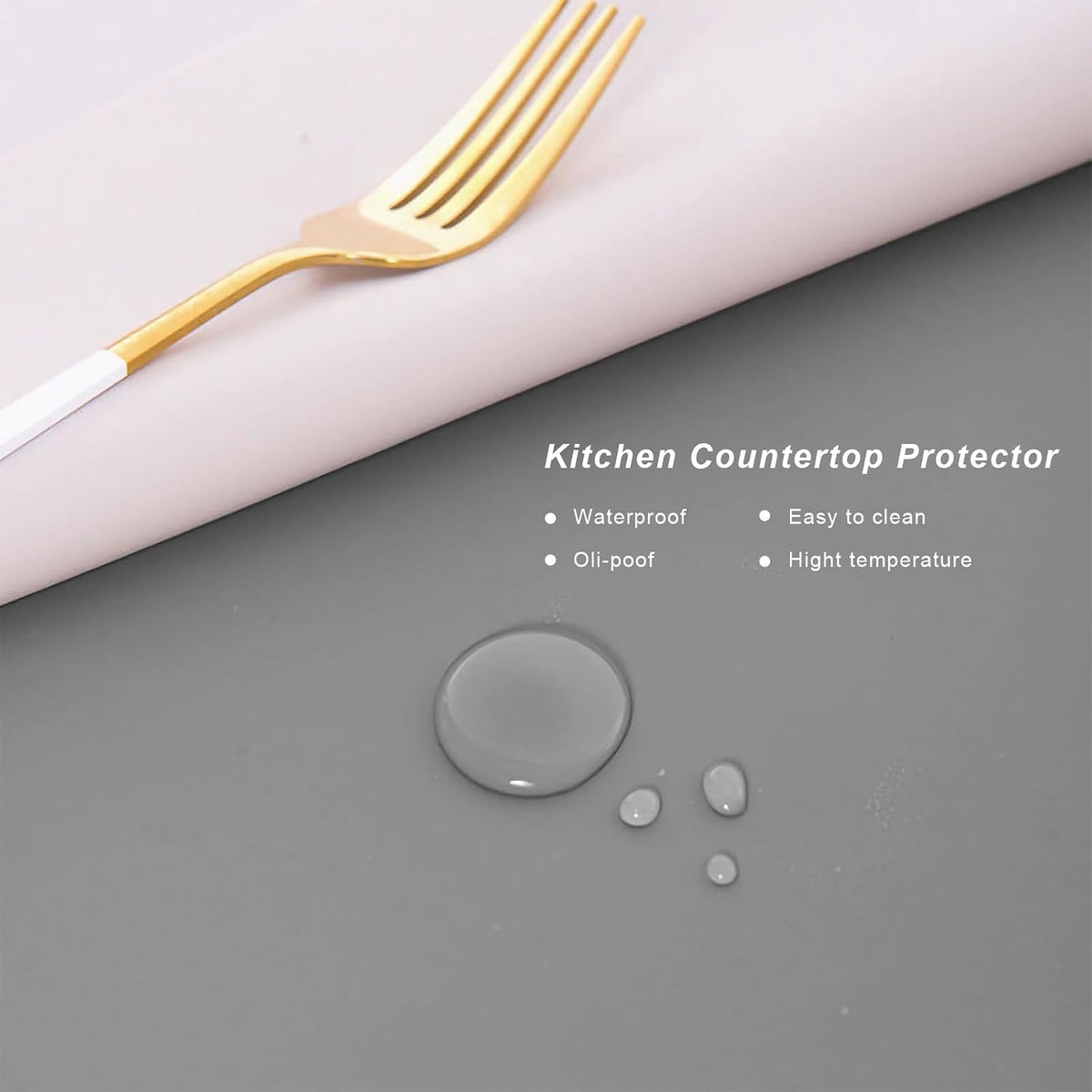 Silicone Placemats, Food-Grade Non-Slip Waterproof, Dining, Countertop Protector, Kitchen Counter Mat, Heat Resistant, Baking mat Dishwasher Safe