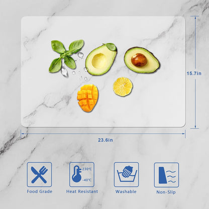 Silicone Placemats, Food-Grade Non-Slip Waterproof, Dining, Countertop Protector, Kitchen Counter Mat, Heat Resistant, Baking mat Dishwasher Safe