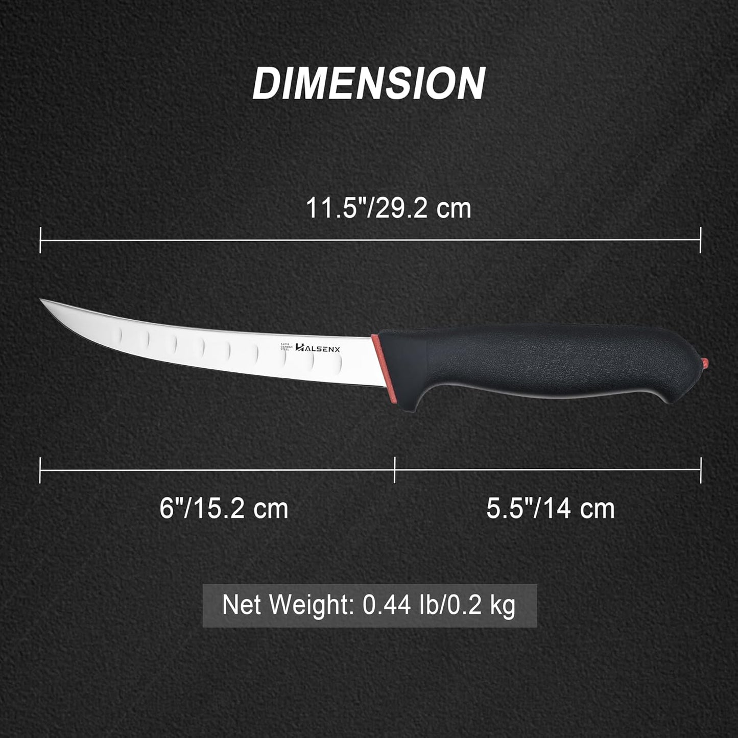 6" Boning Knife for Meat Cutting, Curved Blade | Curved blade deboning,High-carbon rust-resistant,Fluted edge tears less,Softgrip reduces fatigue,Versatile meat & poultry.
