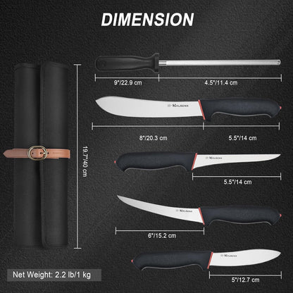 6" Boning Knife for Meat Cutting, Curved Blade | Curved blade deboning,High-carbon rust-resistant,Fluted edge tears less,Softgrip reduces fatigue,Versatile meat & poultry.