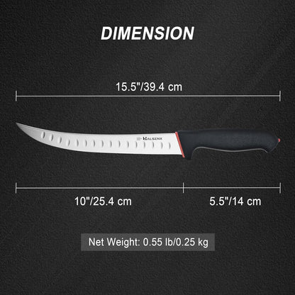 6" Boning Knife for Meat Cutting, Curved Blade | Curved blade deboning,High-carbon rust-resistant,Fluted edge tears less,Softgrip reduces fatigue,Versatile meat & poultry.