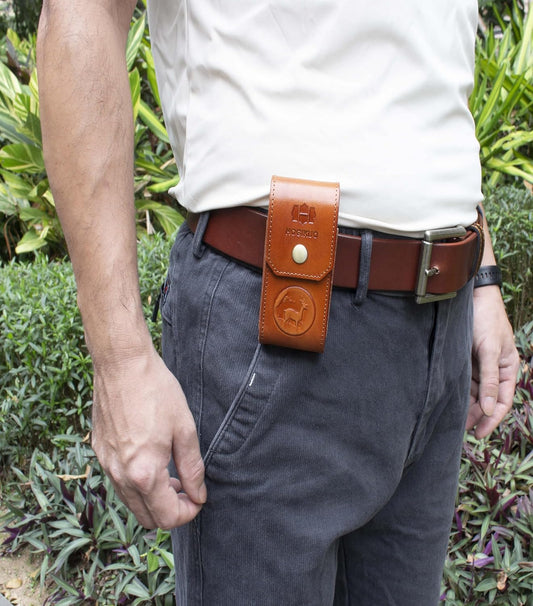 Leather Multitool Sheath，Multi Tool Holster for Leatherman, Gerber, SOG and Similar Folding Tools (Brown, for 5" to 5.5" Tools)