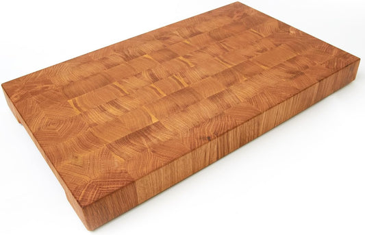 Wooden Cutting Board for Kitchen - End Grain Cutting Board [1.5 in Thick] – Premium Butcher Block Chopping Board – 16 x 12 In Oak Cutting Wooden Board