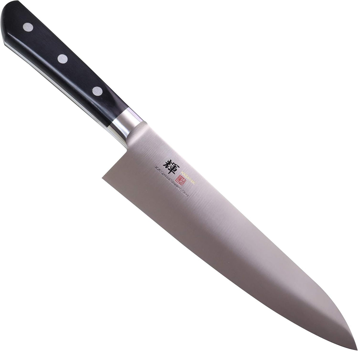 Kagayaki , KG-13 Professional Western Deba Knife, VG-1 High Carbon Japanese Stainless Steel Pro Kitchen Knife with Ergonomic Pakka Wood Handle, 8.2 inch