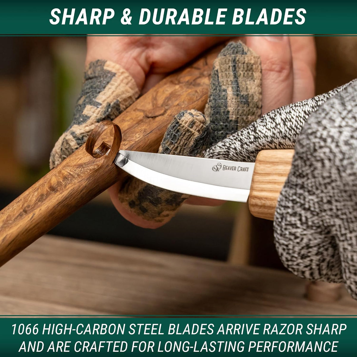S01 Wood Spoon Carving Knives Set Spoon Making Tools Kit Whittling Knife Hook Knife Right-handed Bowl Cup Kuksa for Beginners Woodworking Professional Wood Carving Kit