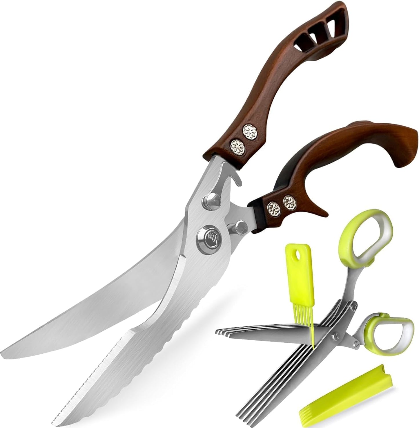 Kitchen Scissors, Poultry Shears Heavy Duty, Heavy Duty Kitchen Shears, Stainless Steel Poultry Scissors for Turkey, Chicken, Thanksgiving, Christmas Day
