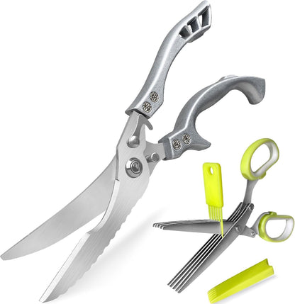 Kitchen Scissors, Poultry Shears Heavy Duty, Heavy Duty Kitchen Shears, Stainless Steel Poultry Scissors for Turkey, Chicken, Thanksgiving, Christmas Day