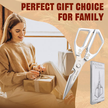 Kitchen Scissors, Poultry Shears Heavy Duty, Heavy Duty Kitchen Shears, Stainless Steel Poultry Scissors for Turkey, Chicken, Thanksgiving, Christmas Day