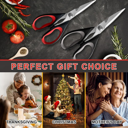 Kitchen Scissors, Poultry Shears Heavy Duty, Heavy Duty Kitchen Shears, Stainless Steel Poultry Scissors for Turkey, Chicken, Thanksgiving, Christmas Day