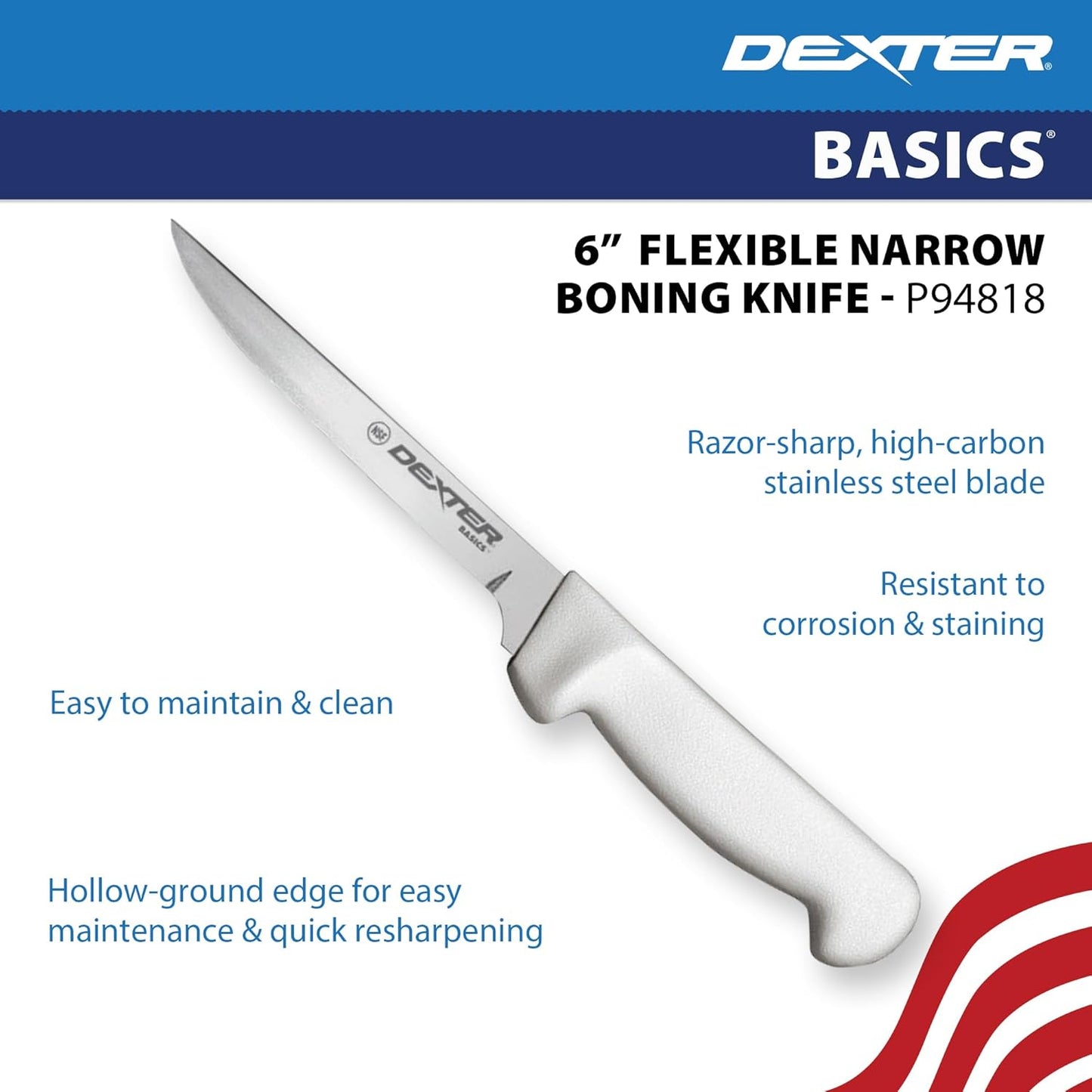 21945-6 Traditional (01255) Boning Knife, 6", wide, stiff, stain-free, high-carbon steel, beech handle‍‌‌‍‌‌‌‌‍‌‌‍‌‌‌‌‍‌‌‌‌‍‌‌‍‌‌‌‌‍‌‌‌‍‌‌‌‍‌‌‍‌‌