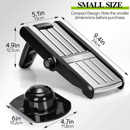 Adjustable Mandoline Food Slicer,Vegetable Slicer Fruit Cutter | Stainless Steel Mandoline Slicer, Julienne Slicers for Kitchen Onion Potato, Tomato, Vegetable, and Fruit, Dishwasher Safe