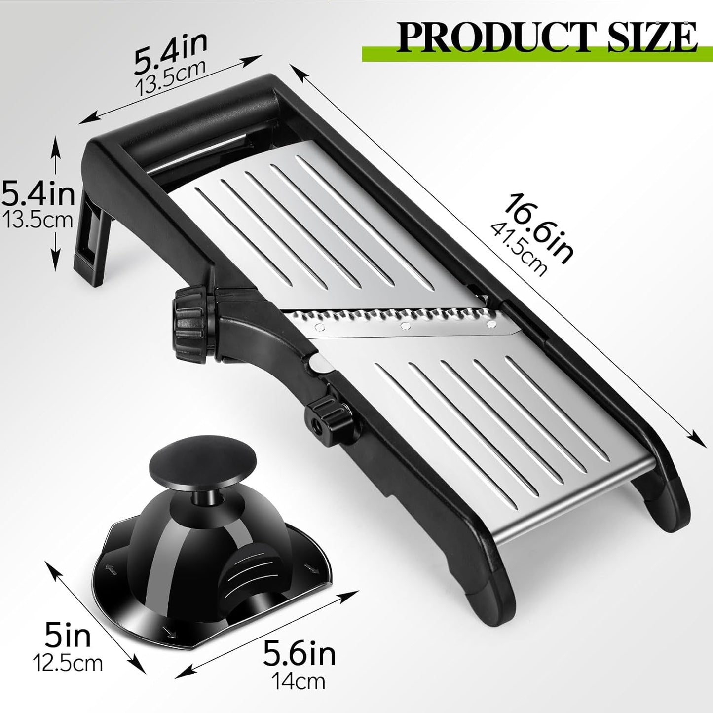 Adjustable Mandoline Food Slicer,Vegetable Slicer Fruit Cutter | Stainless Steel Mandoline Slicer, Julienne Slicers for Kitchen Onion Potato, Tomato, Vegetable, and Fruit, Dishwasher Safe