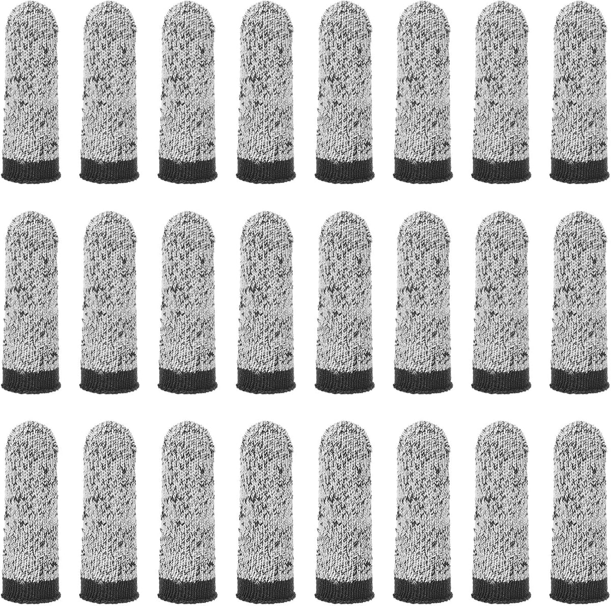 60-Pack Finger Cots Cut Resistant, Reusable Finger Sleeve Protectors for Sculpture/Kitchen/Garden, HPPE Fiber Thumb Finger Guards Covers [2.8", Grey Blue]