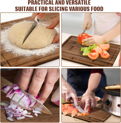 12 Pack Bulk Plain Cutting Board Set Kitchen Chopping Boards Rectangular Blank Cutting Board Wood Crafts Serving Board for Christmas Wedding DIY Engraving Gifts(Bamboo,12 x 8 Inch)