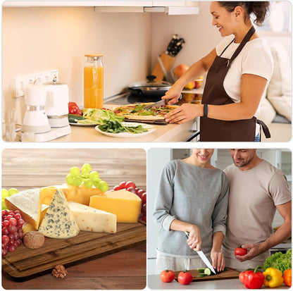 12 Pack Bulk Plain Cutting Board Set Kitchen Chopping Boards Rectangular Blank Cutting Board Wood Crafts Serving Board for Christmas Wedding DIY Engraving Gifts(Bamboo,12 x 8 Inch)