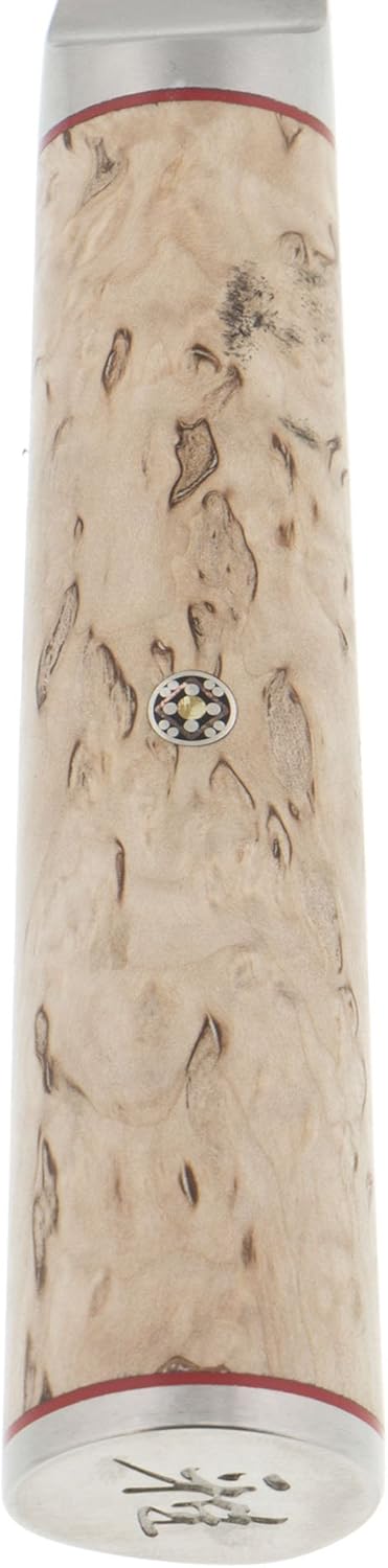Birchwood SG2 Japanese Kiritsuke Knife, 9.5-inch, All Purpose Kitchen Knife, Karelian Birch Handle, 100-layer flower Damascus pattern, Handcrafted in Seki, Japan