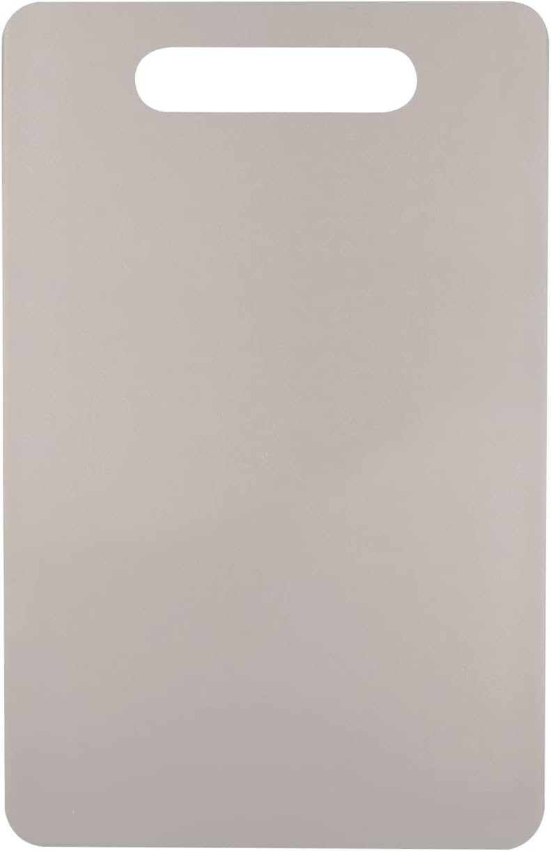 Plastic Utility Cutting Board with Handles, Food Safe PP Material, BPA Free, Dishwasher Safe, Thick Chopping Board, Large Size, Easy Grip Handle, for Kitchen (Yellow),14.2 x 9"