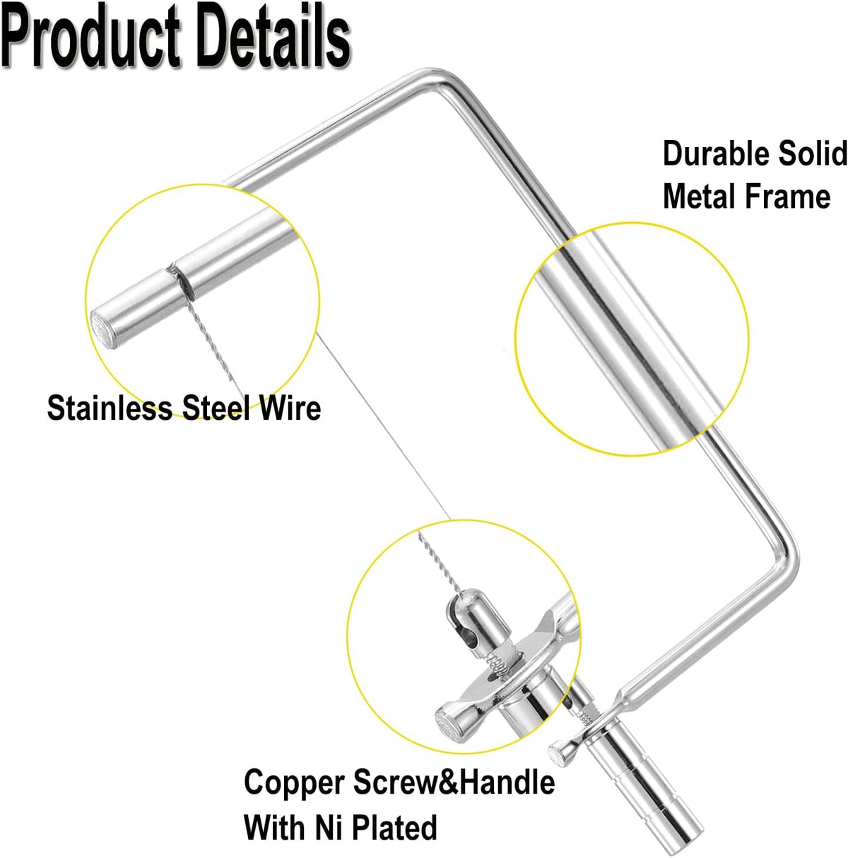 6in Cheese Slicer Accessories Kitchen Knife Cheese Cutter Stainless Steel Components Great for Making Giftable Cheese Cutting Boards with This Cheese Slicer Kit Cheese Cutter Kit(2Slicer+8Wires)