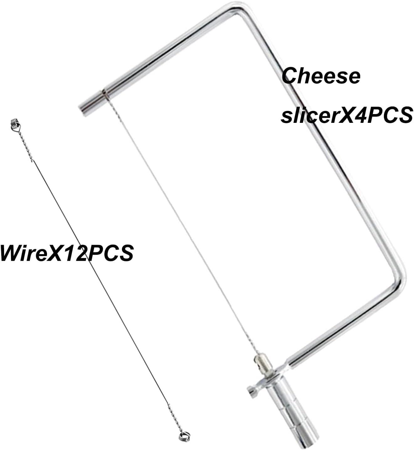 6in Cheese Slicer Accessories Kitchen Knife Cheese Cutter Stainless Steel Components Great for Making Giftable Cheese Cutting Boards with This Cheese Slicer Kit Cheese Cutter Kit(2Slicer+8Wires)