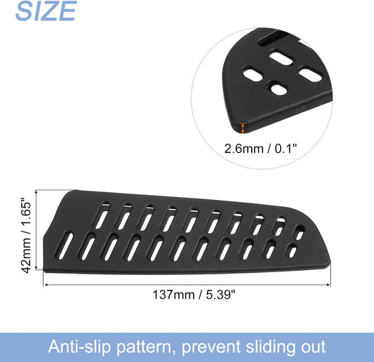 2Pcs Knife Cover Sleeves Blade Edge Guards for 5" Santoku Knife Blade Edge Protector Cover Universal Knife Sheath for Kitchen, Black