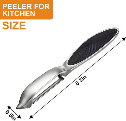 Vegetable Peeler for Kitchen, Potato Peelers for Fruit Straight Blade, Durable Non-Slip Handle, Set of 2