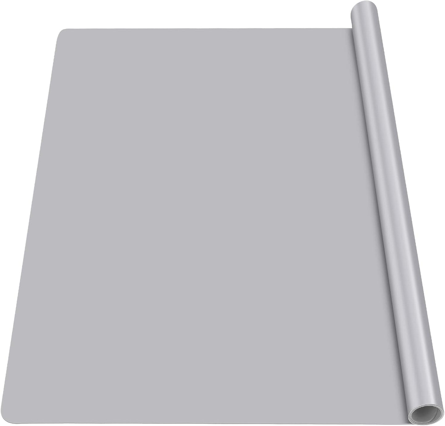 Silicone Craft Sheet - Large Nonstick Nonskid Mat, Countertop Protector, Table Placemat, Resin Casting Molds Mat, 27.6" x 19.7", Light Gray