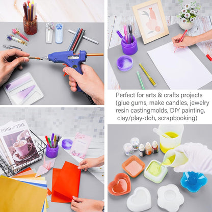 Silicone Craft Sheet - Large Nonstick Nonskid Mat, Countertop Protector, Table Placemat, Resin Casting Molds Mat, 27.6" x 19.7", Light Gray