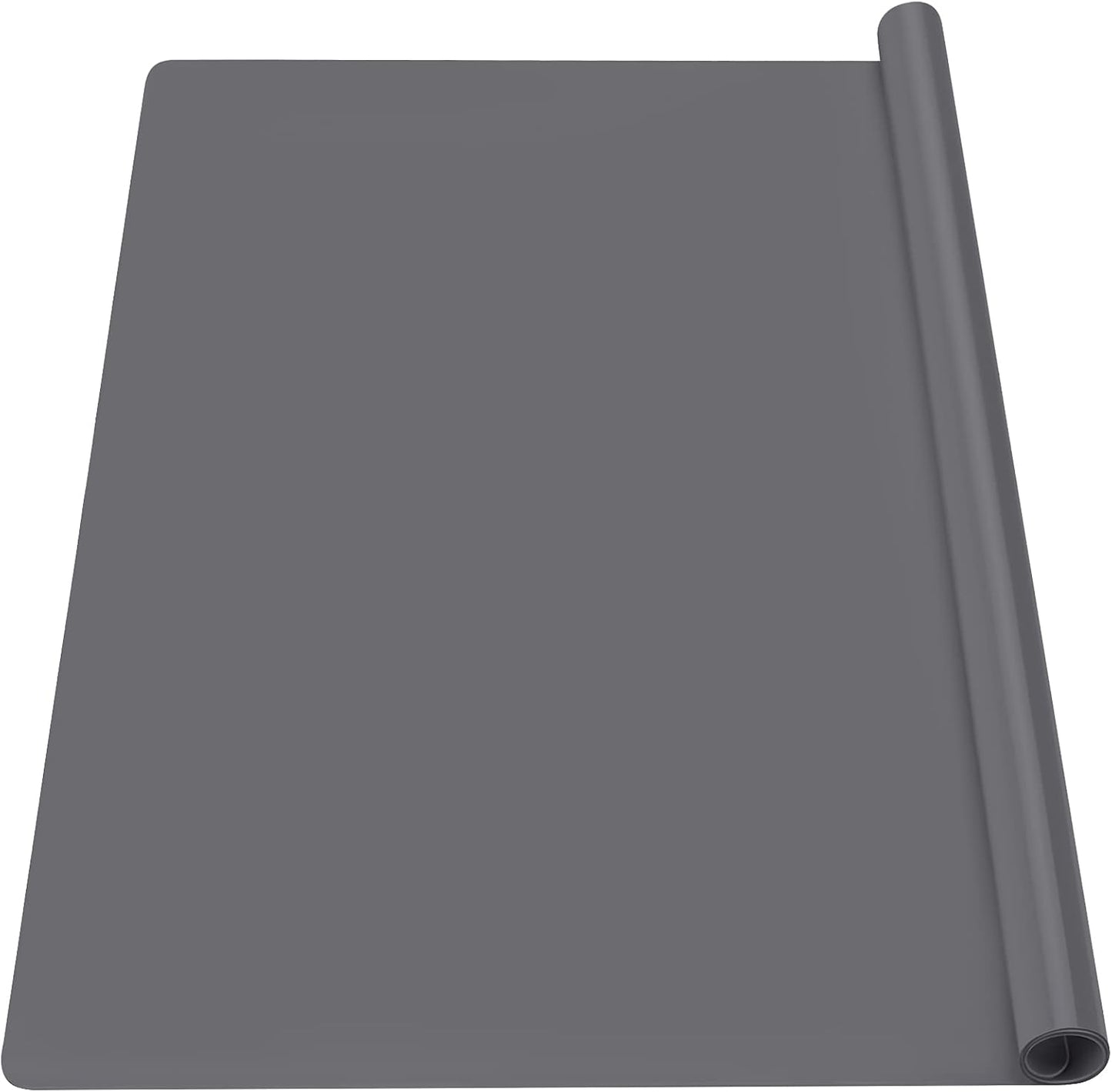 Silicone Craft Sheet - Large Nonstick Nonskid Mat, Countertop Protector, Table Placemat, Resin Casting Molds Mat, 27.6" x 19.7", Light Gray