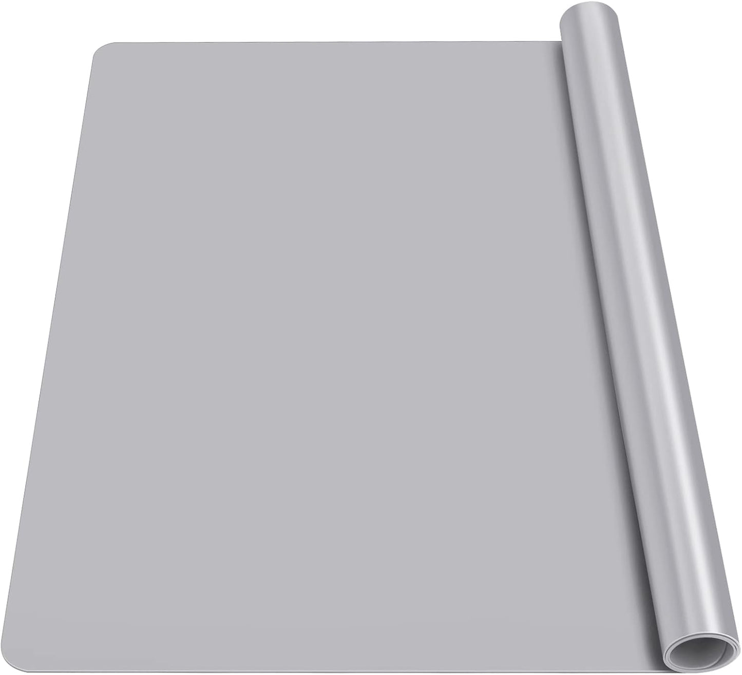 Silicone Craft Sheet - Large Nonstick Nonskid Mat, Countertop Protector, Table Placemat, Resin Casting Molds Mat, 27.6" x 19.7", Light Gray