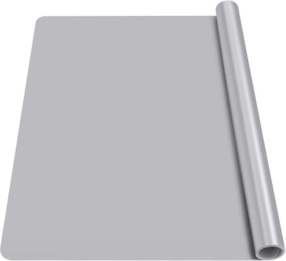 Silicone Craft Sheet - Large Nonstick Nonskid Mat, Countertop Protector, Table Placemat, Resin Casting Molds Mat, 27.6" x 19.7", Light Gray