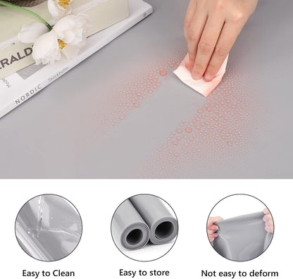 Silicone Craft Sheet - Large Nonstick Nonskid Mat, Countertop Protector, Table Placemat, Resin Casting Molds Mat, 27.6" x 19.7", Light Gray