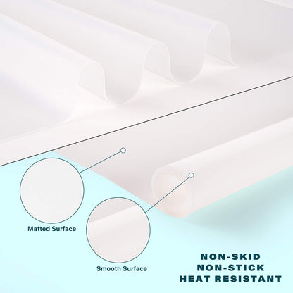 Silicone Craft Sheet - Large Nonstick Nonskid Mat, Countertop Protector, Table Placemat, Resin Casting Molds Mat, 27.6" x 19.7", Light Gray