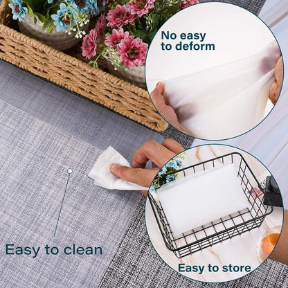 Silicone Craft Sheet - Large Nonstick Nonskid Mat, Countertop Protector, Table Placemat, Resin Casting Molds Mat, 27.6" x 19.7", Light Gray