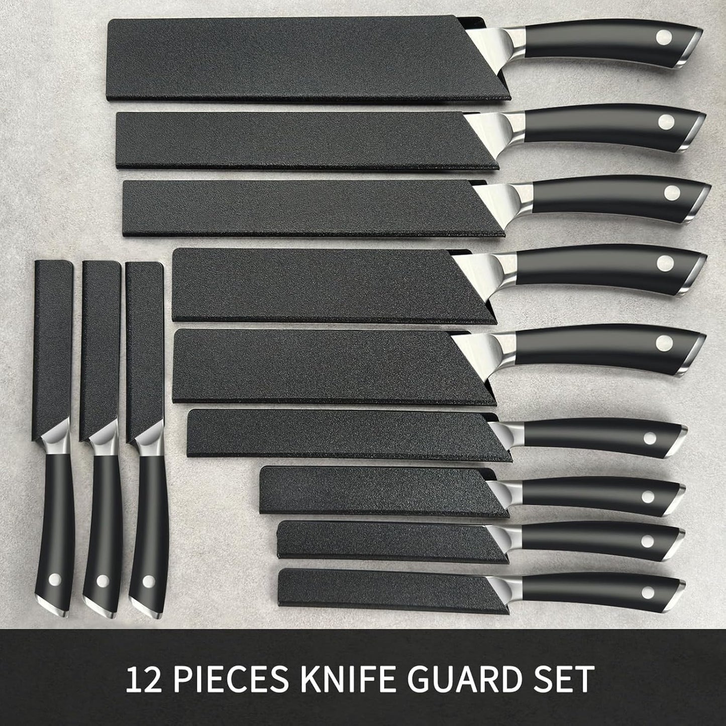 12-Piece Knife Edge Guard Set Waterproof Felt Lined BPA-Free